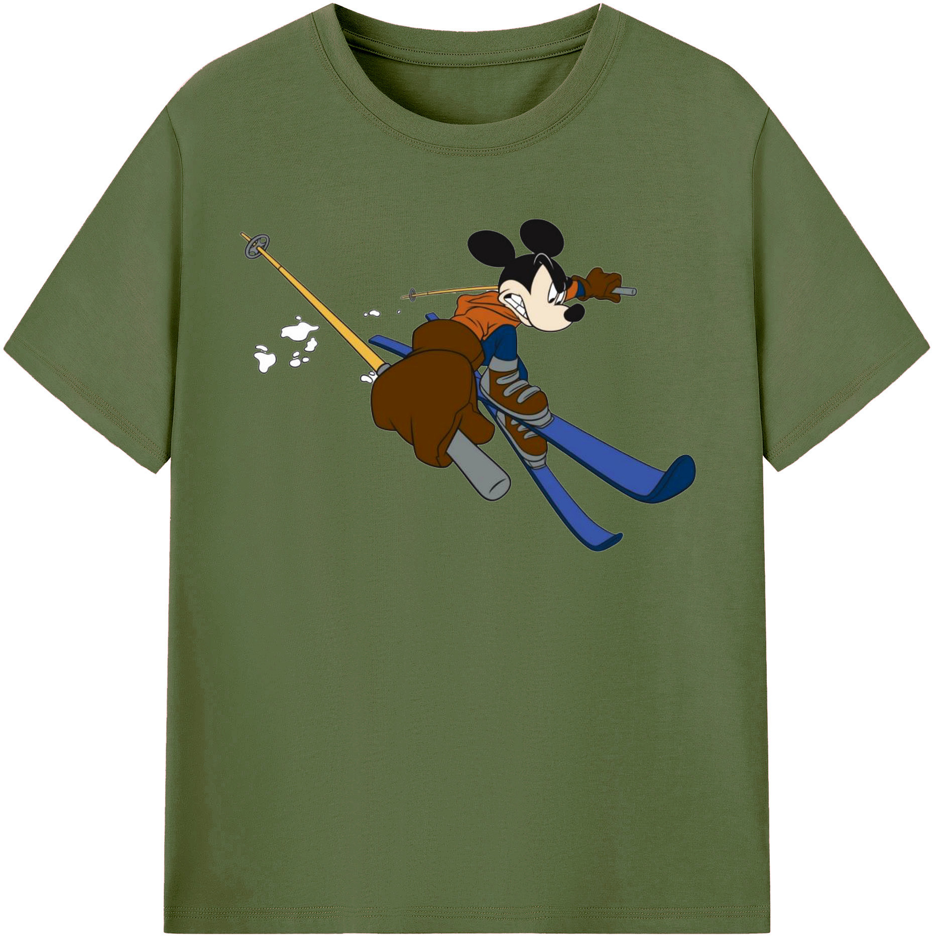 （画像用） ミッキーマウス Mickey Mouse 綿100％半袖Tシャツ（フロントプリント）